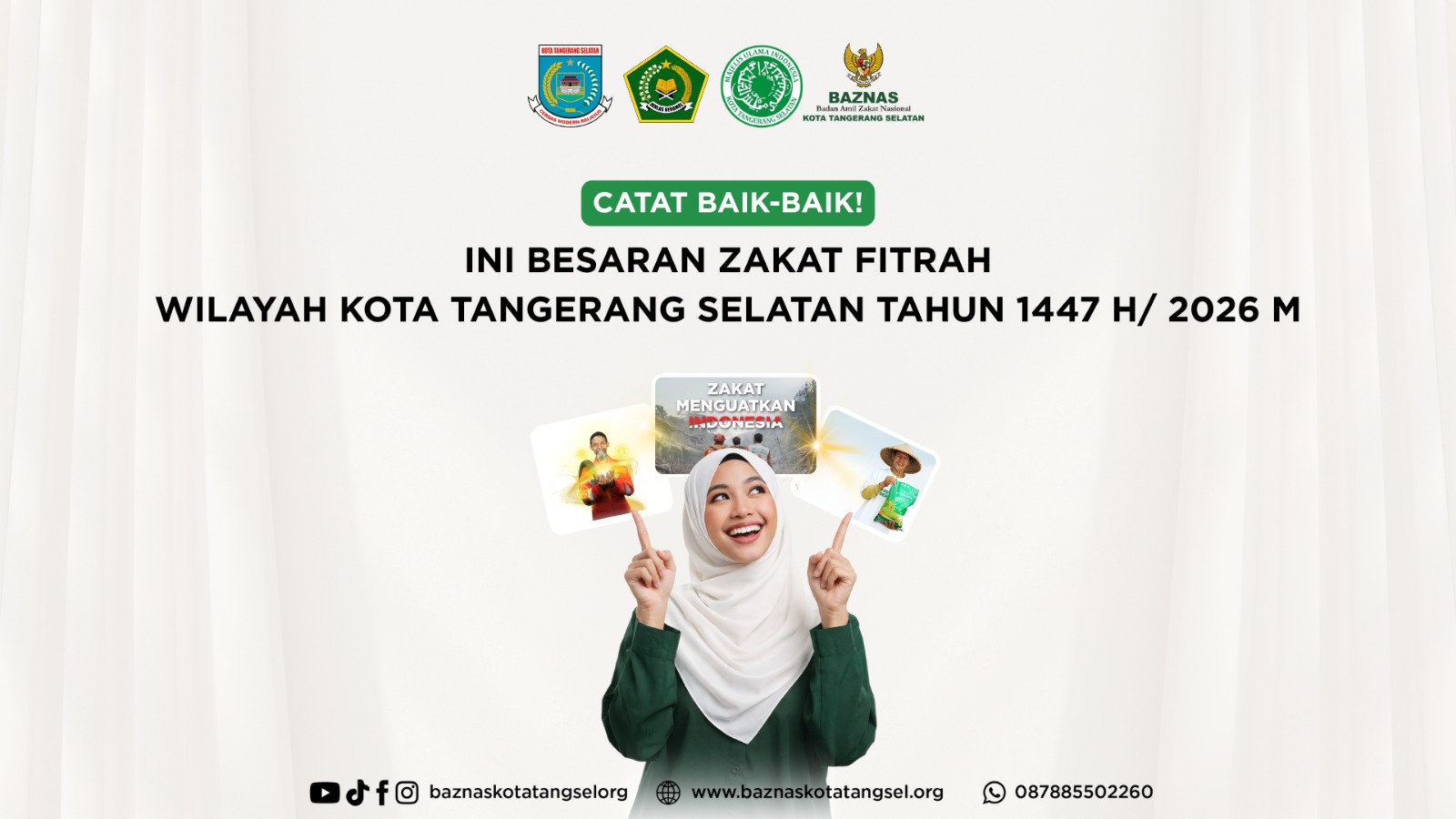 CATAT BAIK-BAIK! INI BERSARAN ZAKAT FITRAH WILAYAH KOTA TANGERANG SELATAN TAHUN 1447 H/2026 M