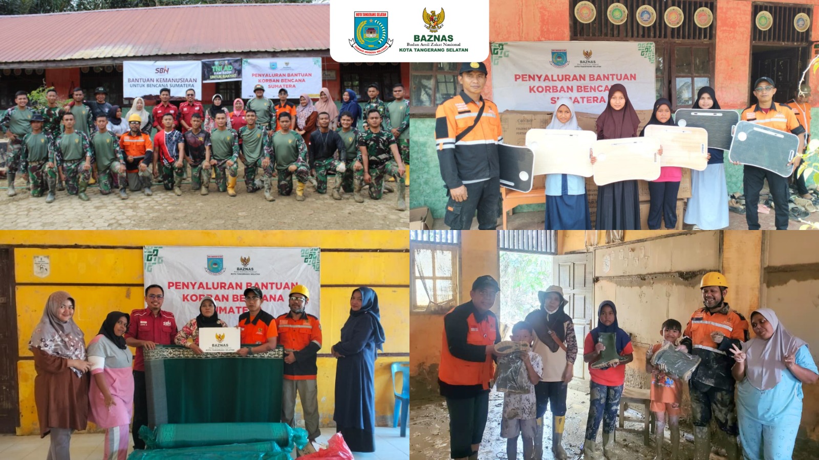 Sekolah Di Tamiang Masih Berlumpur, Alhamdulillah BAZNAS Tangsel Bantu Bersihkan Agar Belajar Lebih Nyaman
