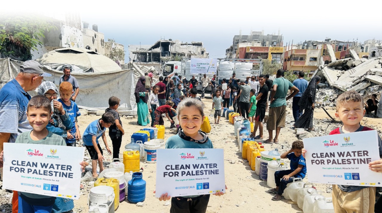 224.000 Liter Air Bersih dari Le Minerale Disalurkan BAZNAS di Gaza Utara pada Agustus 2025
