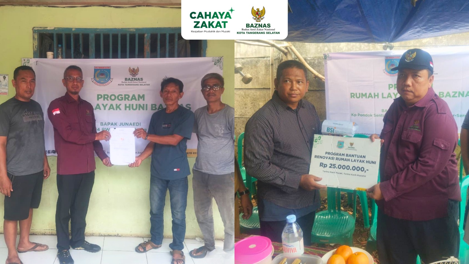 BAZNAS Kota Tangerang Selatan Renovasi Rumah Warga Yang Rusak Tertimpa Pohon Akibat Hujan Dan Angin Kencang