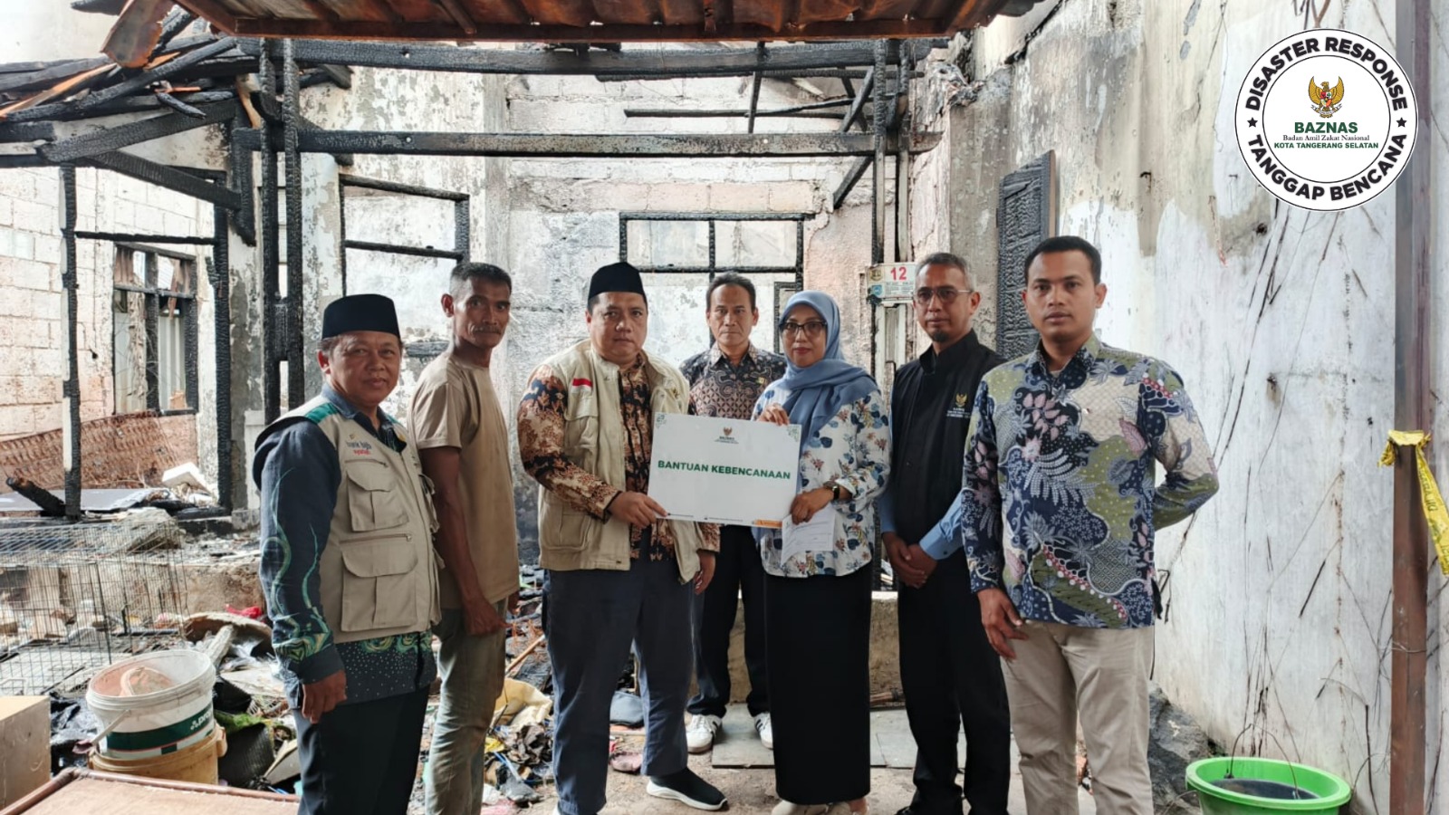 Kebakaran Hanguskan Rumah Warga Di Pondok Aren BAZNAS Kota Tangerang Selatan Turun Langsung ke Lokasi